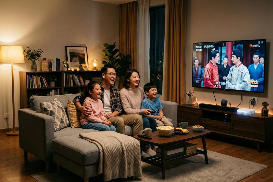 Overseas Chinese family watching Chinese TV with UBOX 12 PRO - best chinese tv box