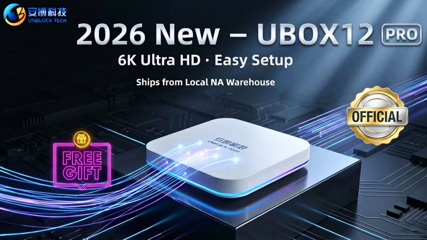 2026 new Unblock Tech UBOX12 Pro streaming TV box with 6K Ultra HD