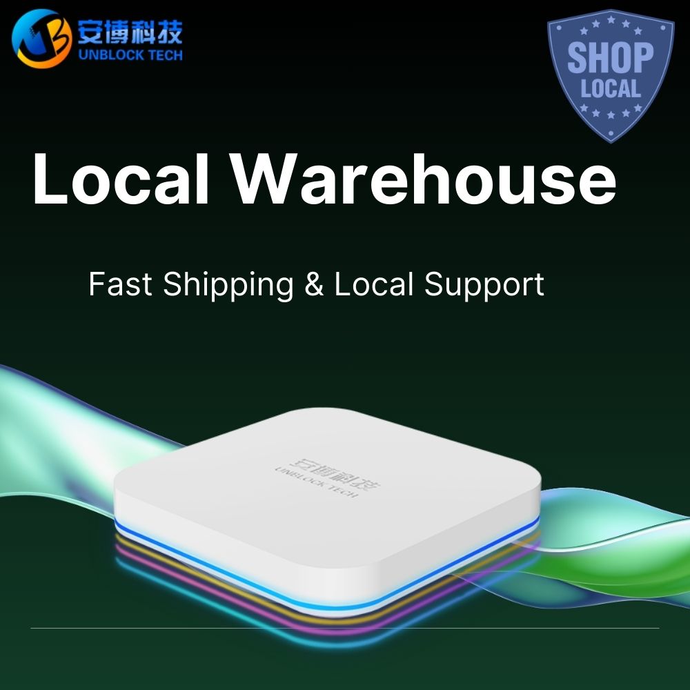 UNBLOCKTECH TV BOX UBOX 12 — Local warehouse, fast shipping, and local after-sales support.
